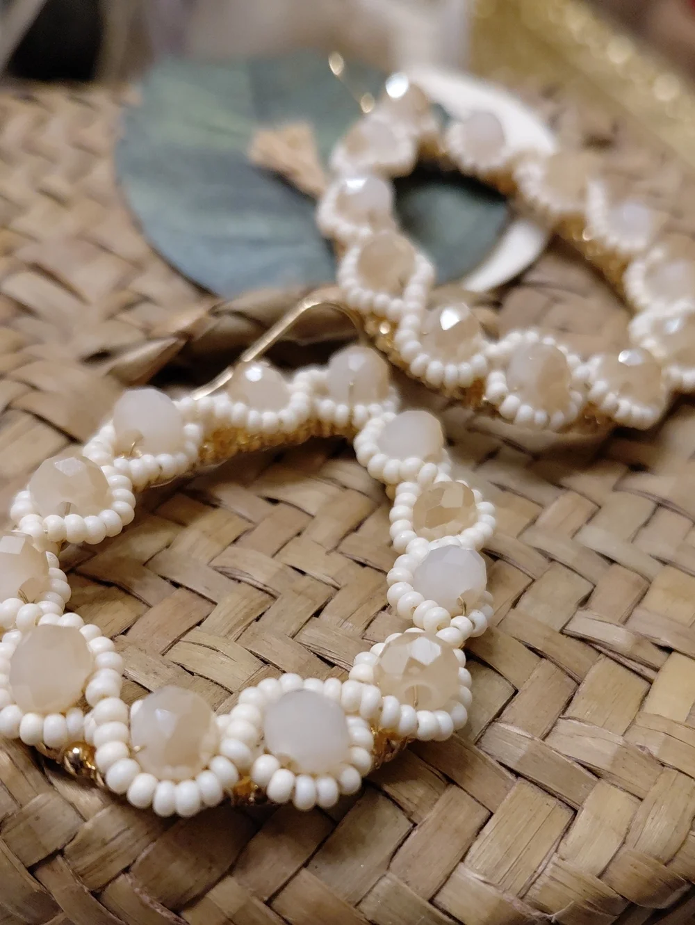 Anthropologie RAQUEL Beaded Dangle Earrings